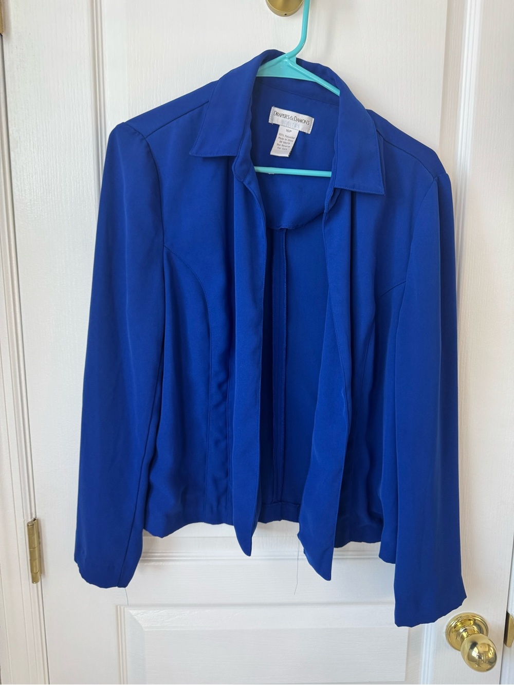 Donald J. Pliner Women’s Cobalt Blue Tie-Front Blouse Jacket